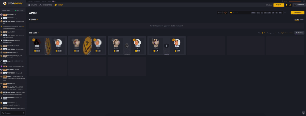 Lanzamiento de moneda CSGO