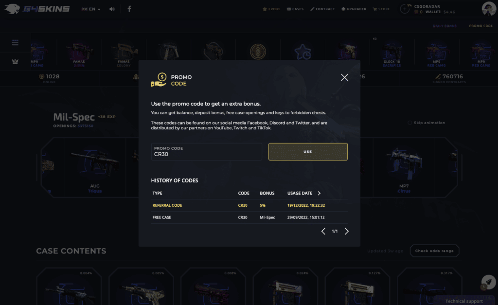 How To Enter G4skins Promo Code 