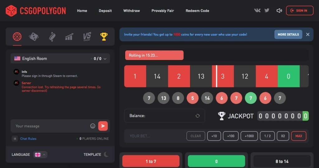 CSGOPolygon промокоды: интерфейс сайта, доступные игры и ставки ксго