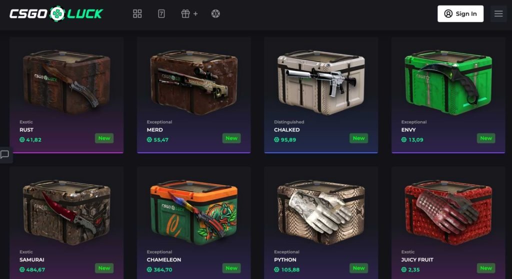 Как открывать кейсы КС ГО на сайте CSGO Luck