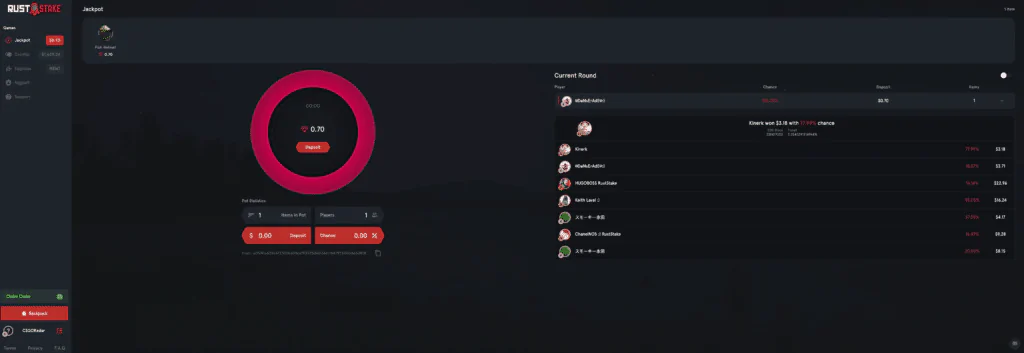 Play Jackpot Rust Stake Code