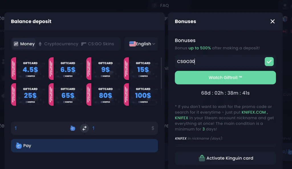 Knifex Bonus Promo Code