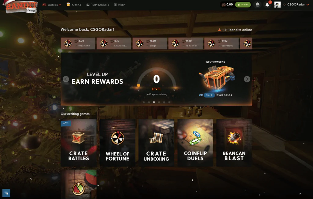 Where to play on Bandit.camp