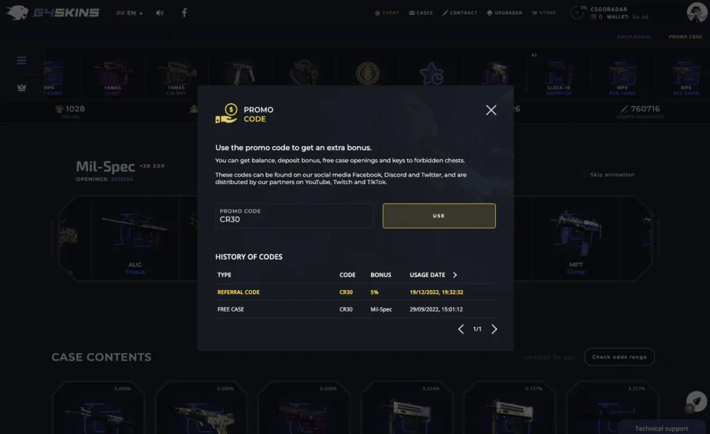 How To Enter G4skins Promo Code